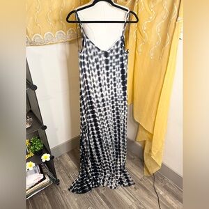 Windsor Monochrome Tie-Dye Maxi Dress Size Large